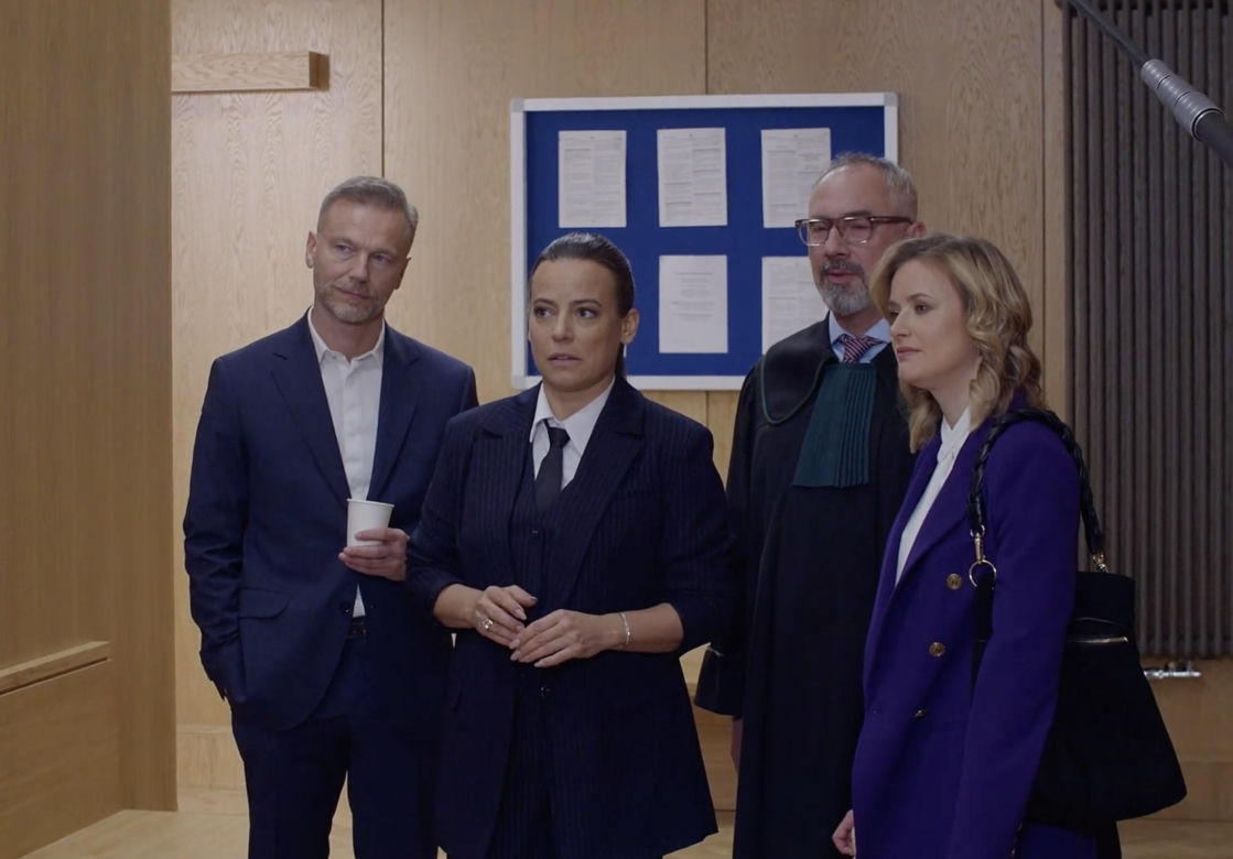 M jak miłość nowy sezon po wakacjach. Julia (Marta Chodorowska), Adam Werner (Jacek Kopczyński), Magda (Anna Mucha), Andrzej Budzyński (Krystian Wieczorek)