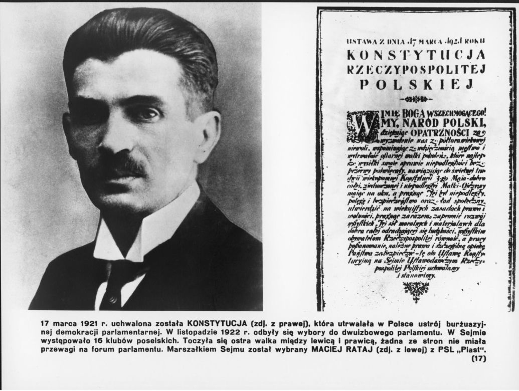 Krzyk narodzin II RP. Sejm II RP 17 marca 1921 roku uchwalił pierwszą, nowoczesną konstytucję