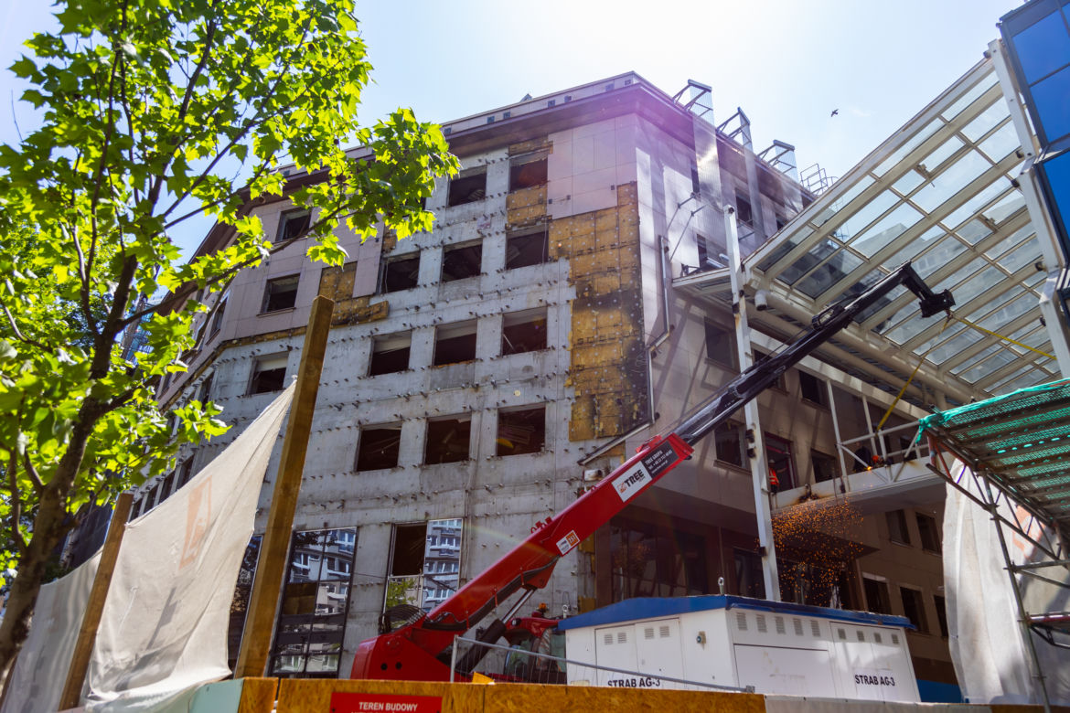 Rozbiórka Atrium International w Warszawie