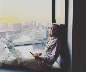 Iga Świątek w hotelu w Melbourne