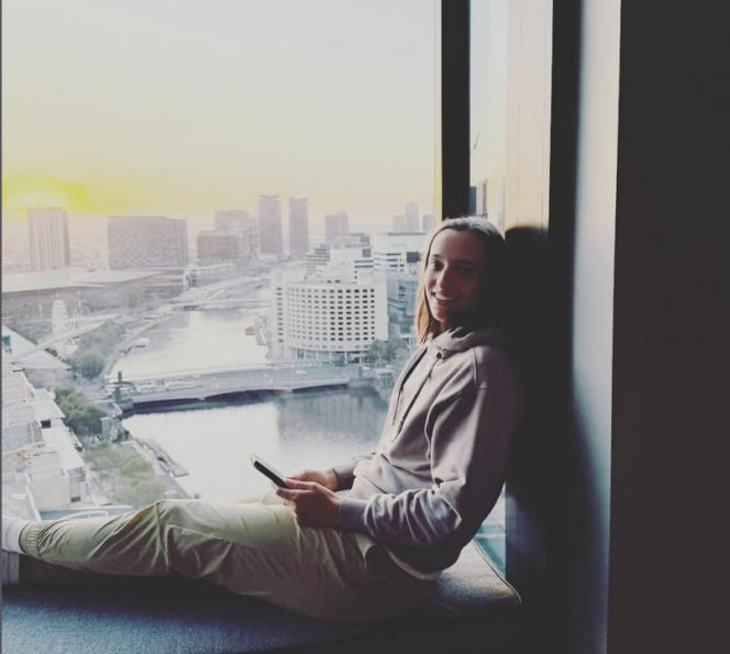 Iga Świątek w hotelu w Melbourne