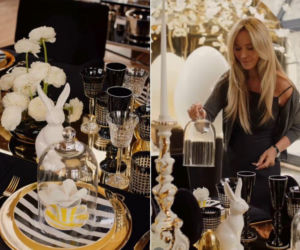 Joanna Przetakiewicz przystroiła stół na święta. Zamiast wiosennych wybrała barw czerń i złoto. Taki luksus kosztuje!