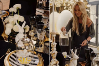 Joanna Przetakiewicz przystroiła stół na święta. Zamiast wiosennych wybrała barw czerń i złoto. Taki luksus kosztuje!