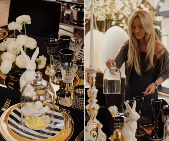 Przetakiewicz pokazała wielkanocny stół. Zaskakujący wybór kolorów