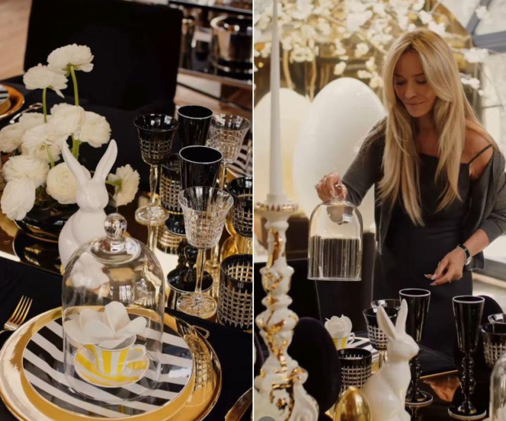 Przetakiewicz pokazała wielkanocny stół. Zaskakujący wybór kolorów