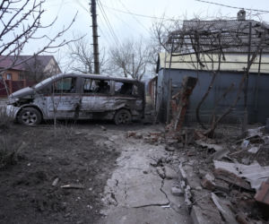 Inwazja na Ukrainę - zniszczenia w Mariupolu