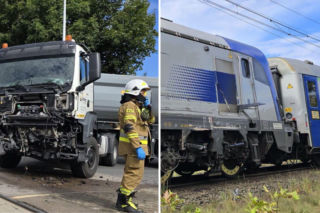 Ciężarówka wjechała w pociąg z 400 pasażerami! Dramatyczne sceny 