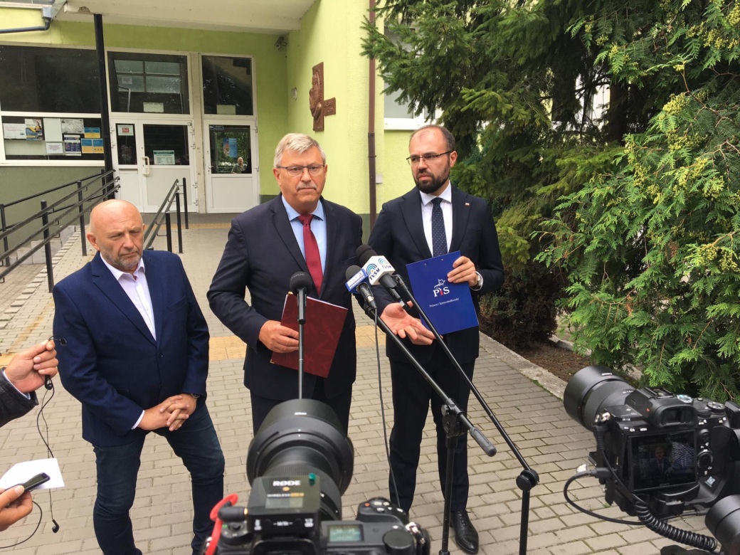 Konferencja prasowa Krzysztof Szczuckiego w Grudziądzu