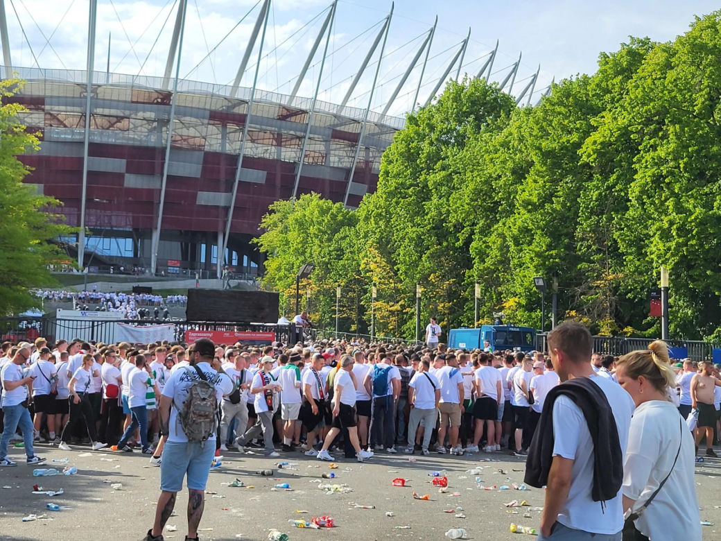 Kibice na meczu Pogoń - Legia