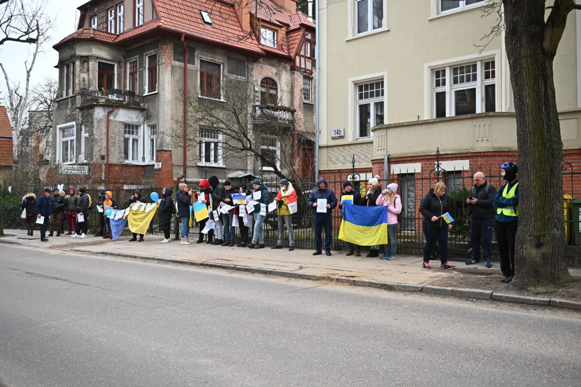 Manifestacja pod konsulatem Rosji w Gdańsku