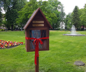 Plenerowa biblioteka w centrum Nowego Sącza