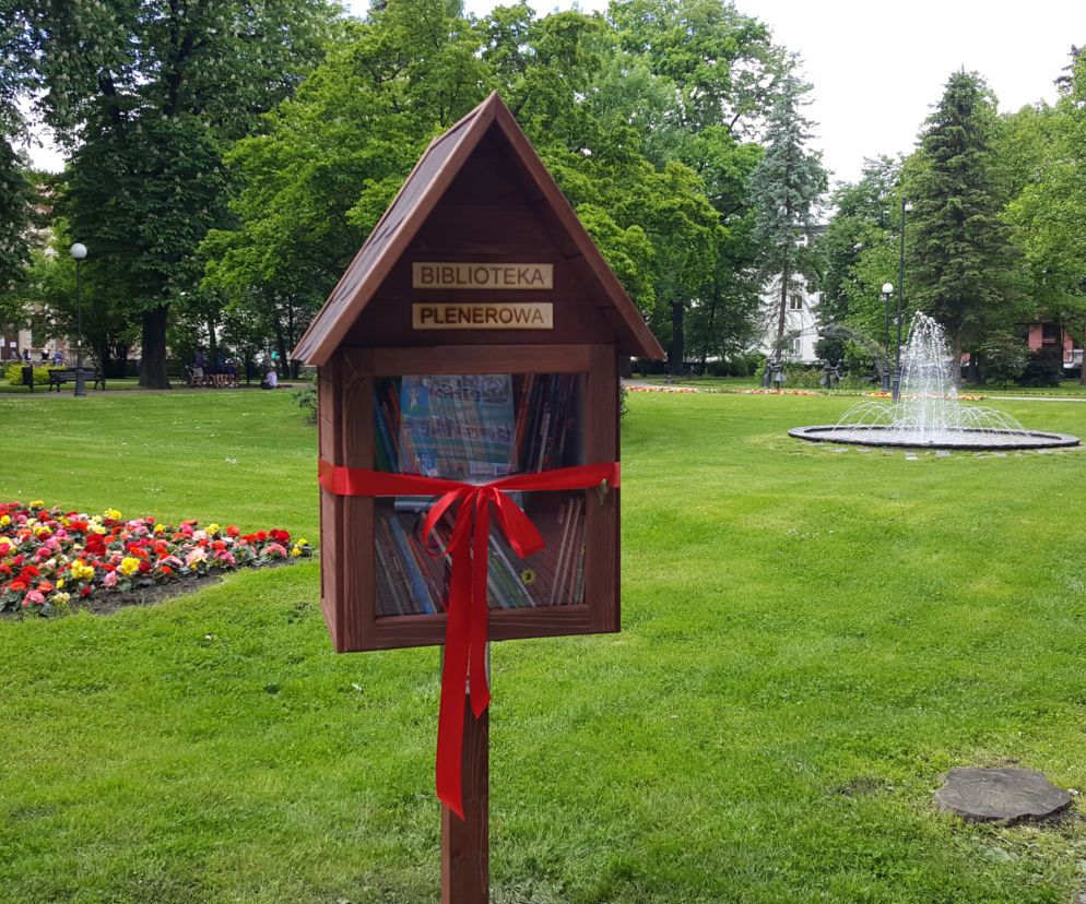 Plenerowa biblioteka w centrum Nowego Sącza