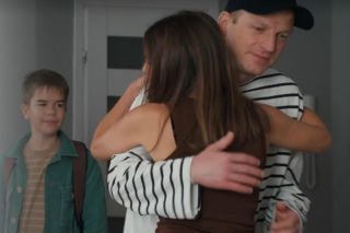 Barwy szczęścia, odc. 3317. Łukasz (Michał Rolnicki), Kasia (Katarzyna Glinka), Ksawery (Bartosz Gruchot)