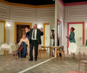 Spektakl Prezent urodzinowy w Teatrze Żeromskiego w Kielcach - próba
