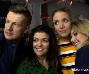 M jak miłość po wakacjach 2018. Paweł (Rafał Mroczek), Julka (Joanna Kuberska), Kinga (Katarzyna Cichopek), Agnieszka (Ina Sobala)