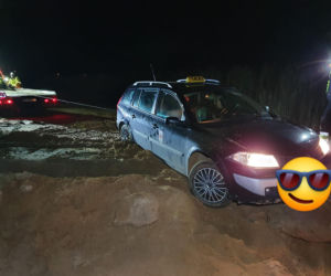 Nawigacja poprowadziła go na drogę w budowie