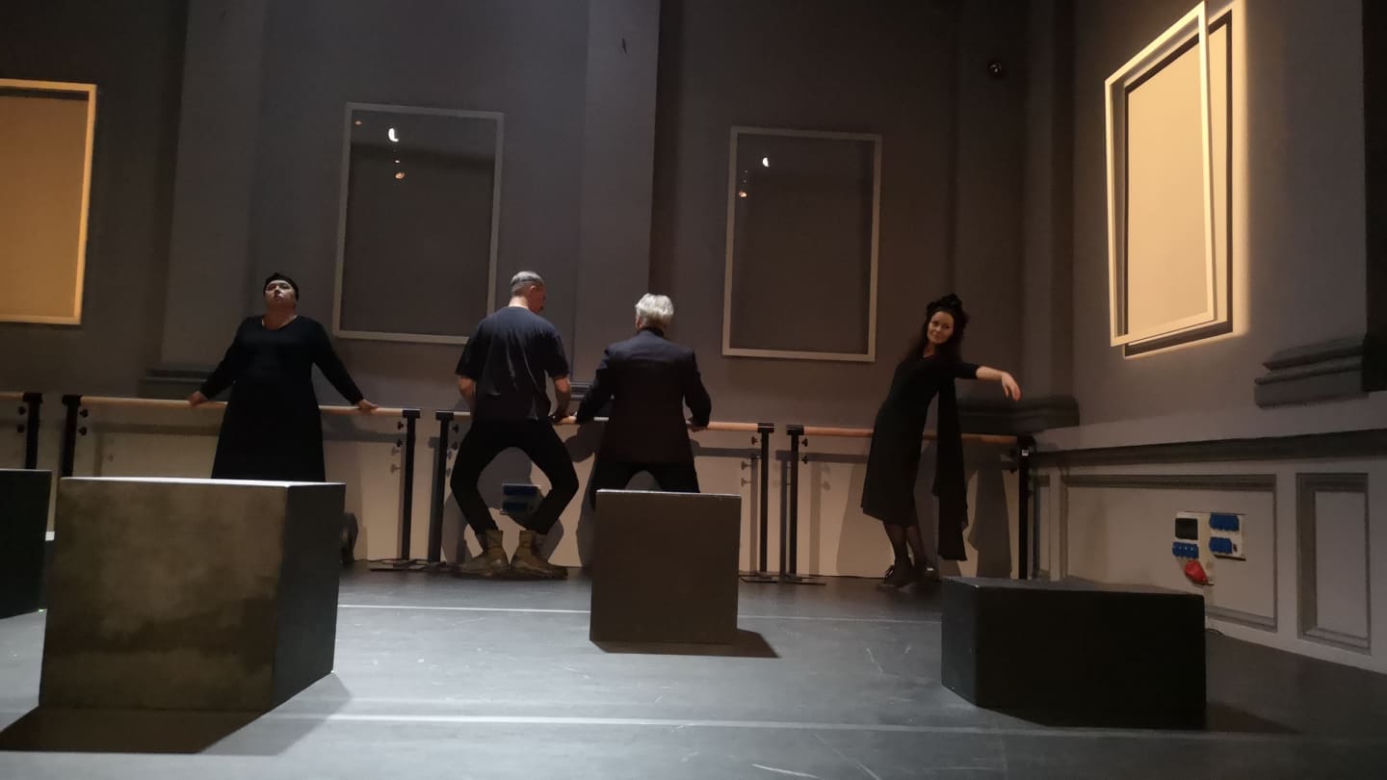 Próby przed premierą "Czy pan się uważa za artystę" w Teatrze Śląskim