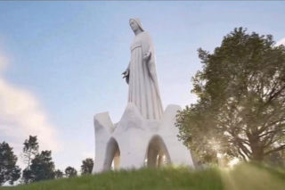 Budowa posągu Matki Boskiej w Konotopiu