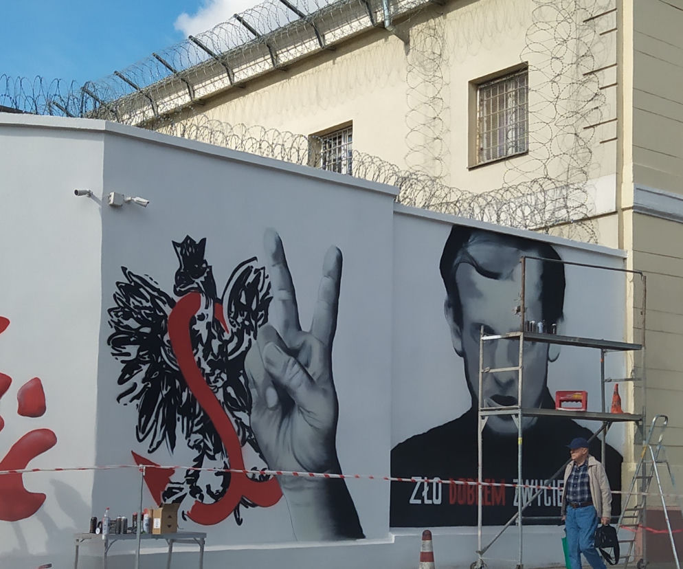 Powstawanie nowego muralu Solidarności w Siedlcach - 28.09.2021