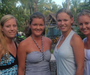 Andżelika Kerber, Agnieszka Radwańska, Karolina Woźniacka, Urszula Radwańska