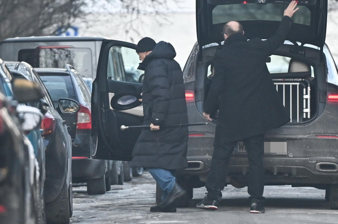 Marek Kondrat z żoną i córką w Warszawie