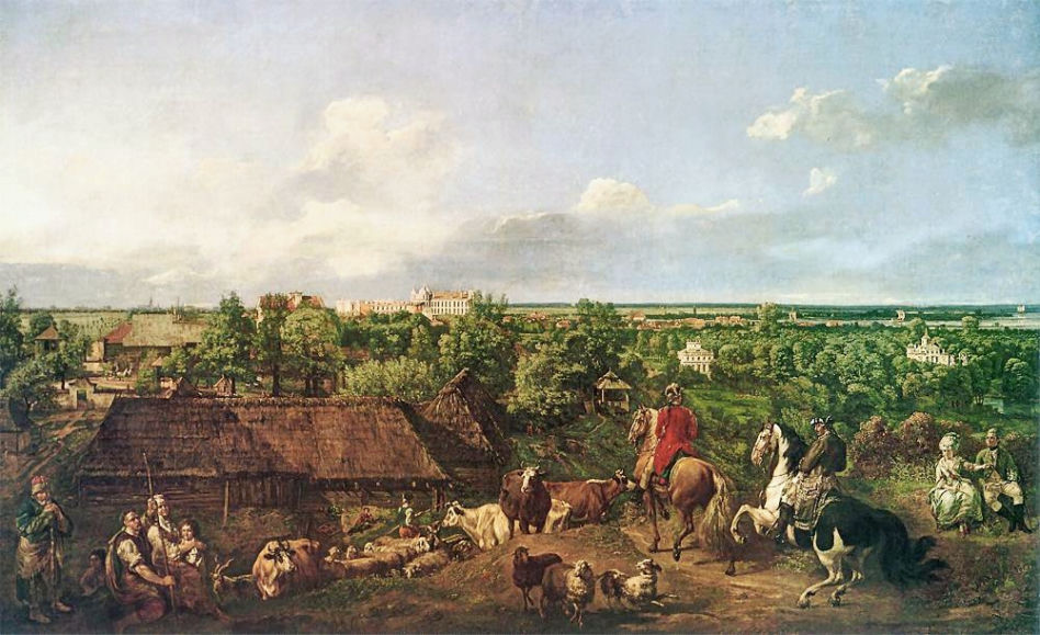 Canaletto, Widok Ujazdowa i Łazienek (1776)