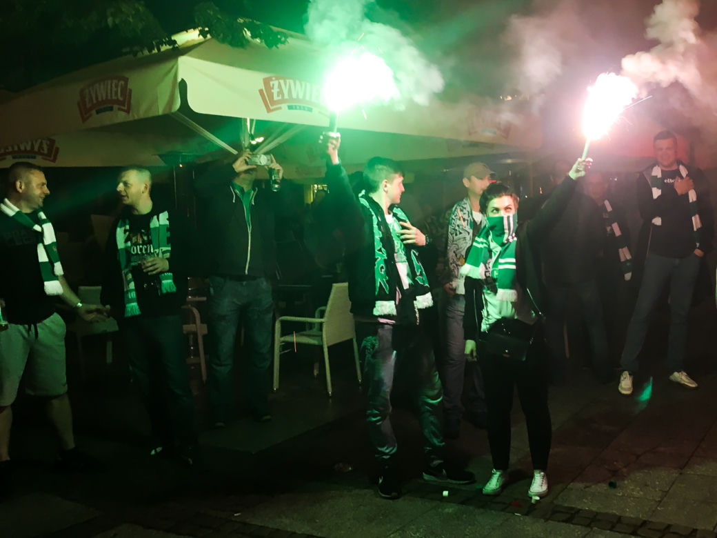 Feta piłkarzy i kibiców Lechii Gdańsk