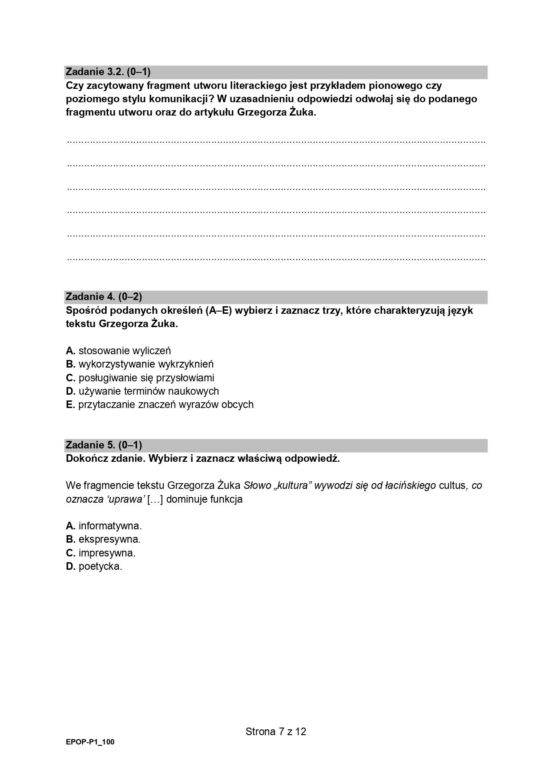Matura 2024 - język polski. Arkusze Formuła 2015 (pp)