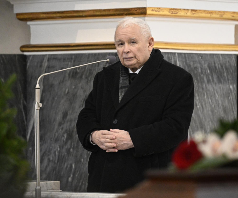 Jarosław Kaczyński na pogrzebie pierwszego naczelnego Gazety Polskiej