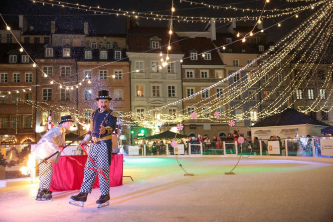 Lodowisko na Rynku Starego Miasta w Warszawie