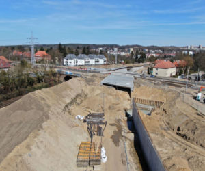 Budowa węzła Łękno - kwiecień 2020