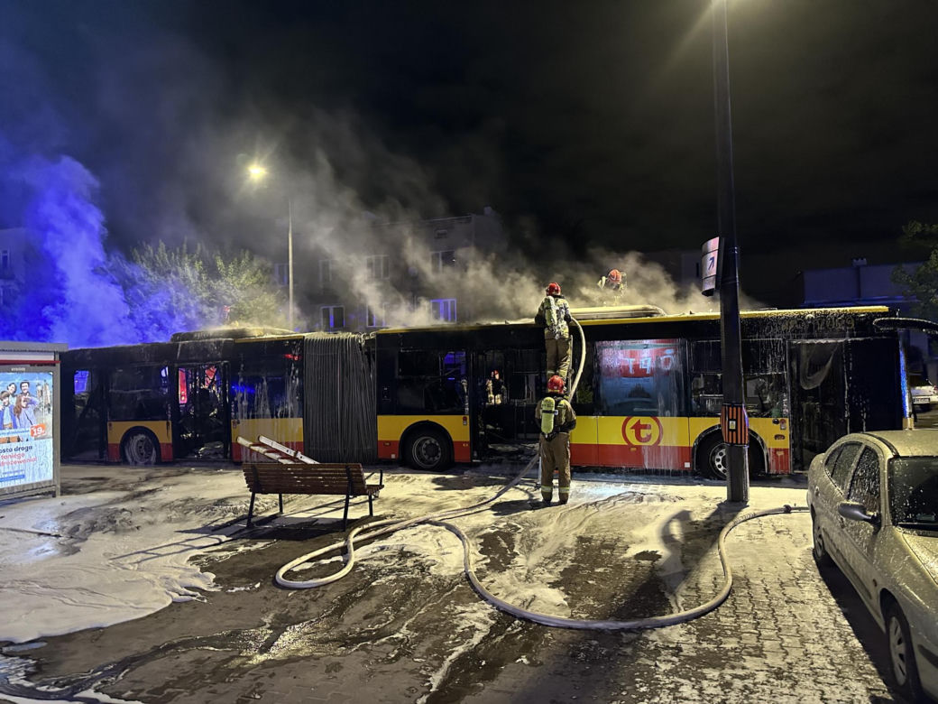 Pożar autobusu