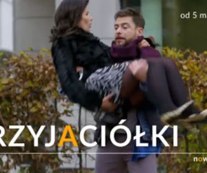 Przyjaciółki 15 sezon. Dorotka (Agnieszka Sienkiewicz-Gauer), jej nowy facet (Kacper Kuszewski)