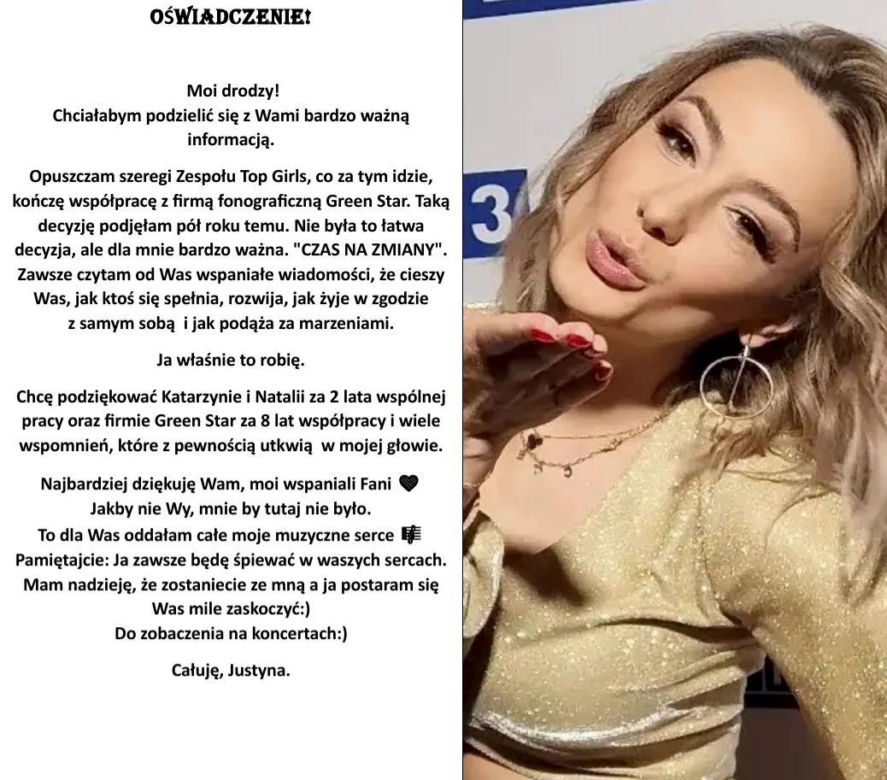 Justyna Lubas ODCHODZI z Top Girls! Gwiazda disco polo zaskoczyła fanów