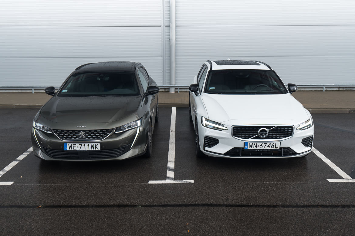 Volvo V60 T8 Twin Engine AWD R-Design AT8 vs. Peugeot 508 SW GT 2.0 BlueHDI 177 KM AT8