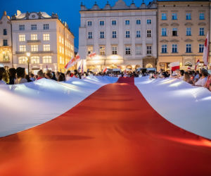 Marsz solidarności z Białorusinami w Krakowie