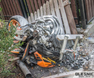 Motocyklista zderzył się z ciągnikiem rolniczym