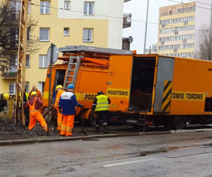 Wykolejenie tramwaju na ul. Dubois