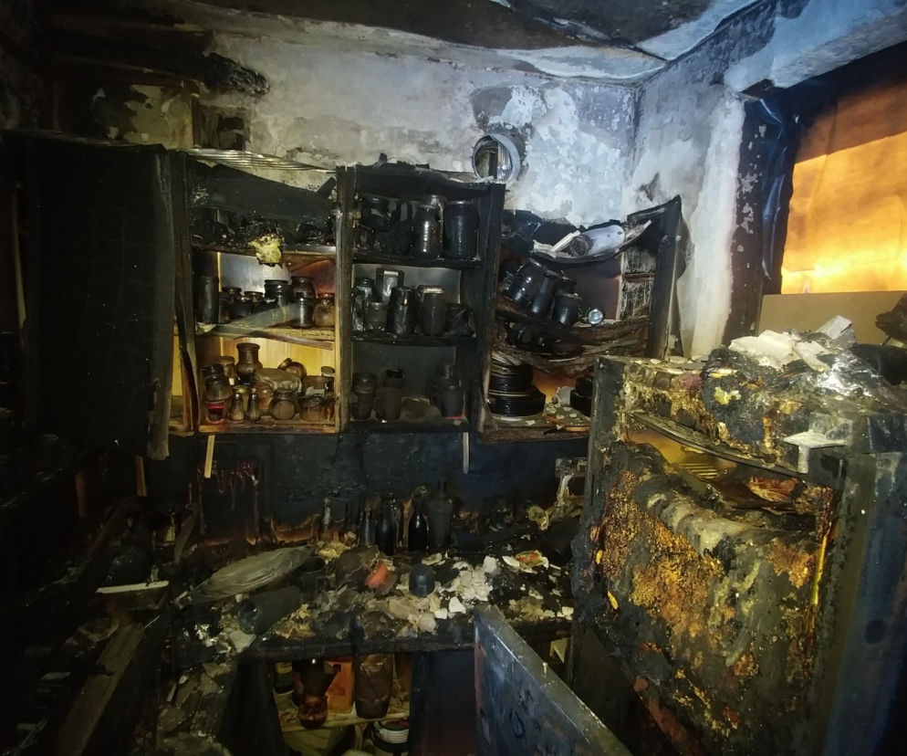 pozar mieszkania dziennikarza