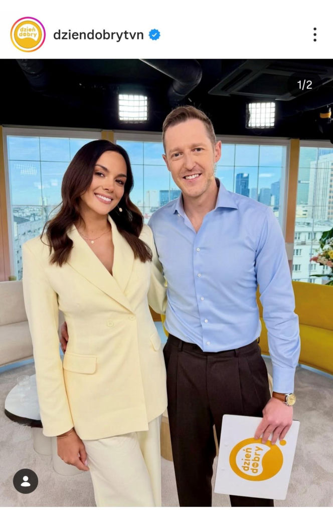 Garnitur Pauliny Krupińskiej to idealna propozycja na komunię. Elegancki i w jednym z najmodniejszych odcieni tej wiosny