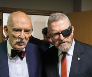 Grzegorz Braun po rozprawie