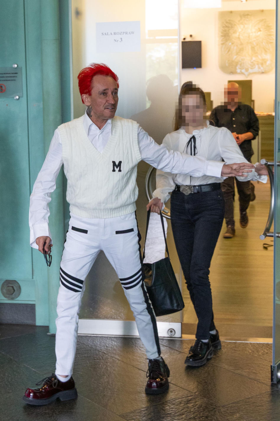 Michał Wiśniewski w sądzie. Nie miał czasu, żeby się przebrać