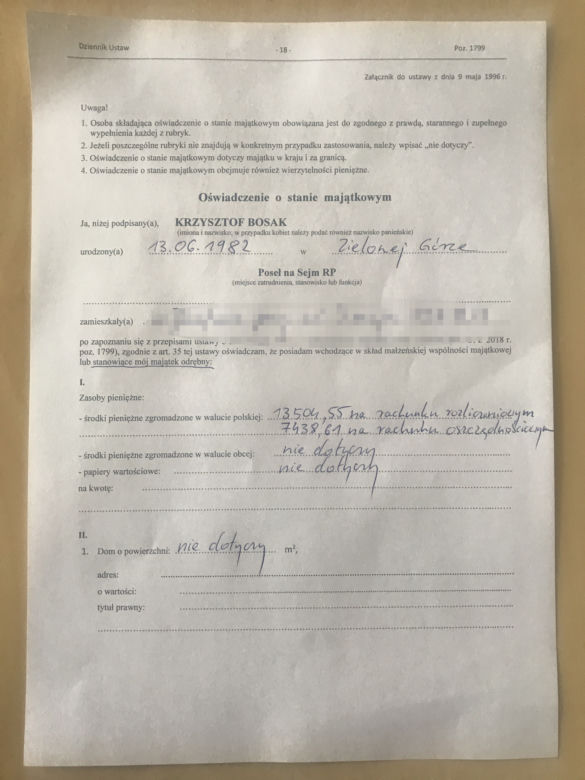 Bosak ujawnił, że ma 20 000