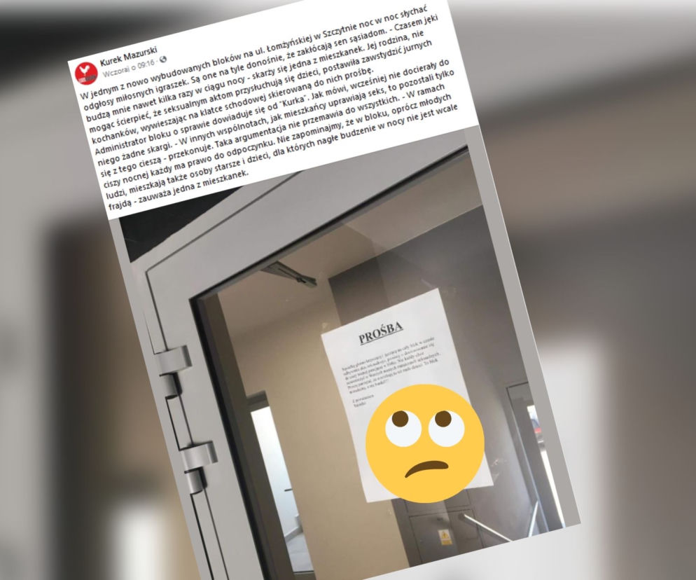 Sąsiedzi mają dość odgłosów „miłosnych igraszek”. Wywiesili kartkę