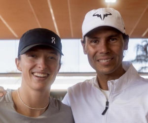 Iga Świątek i Rafael Nadal w czasie treningu na Majorce