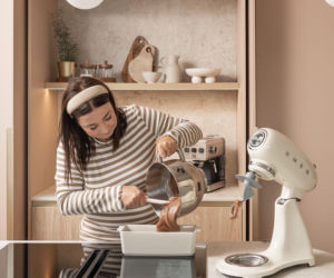 Kaszmirowa kuchnia z drewnem