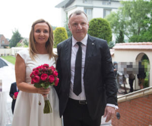 Państwo Kurscy wchodzą do kościoła