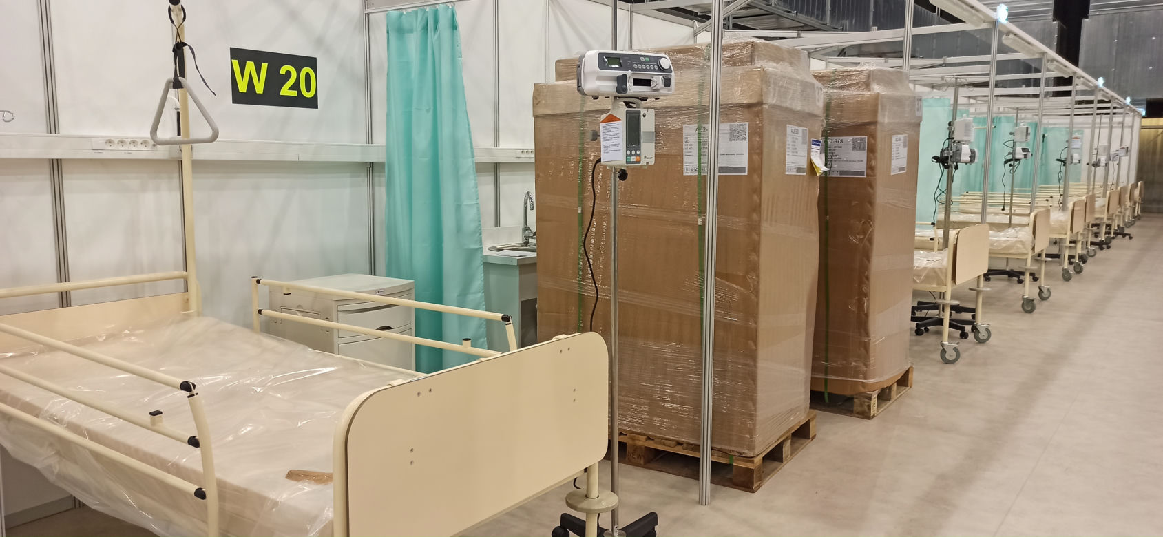 Szpital tymczasowy w MCK prawie gotowy