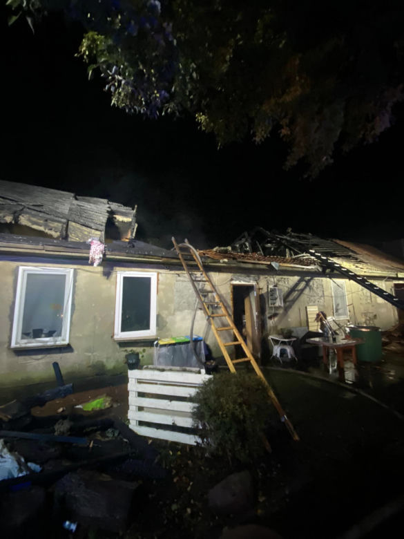 Nocny pożar domu w Janowie pod Międzyrzeczem