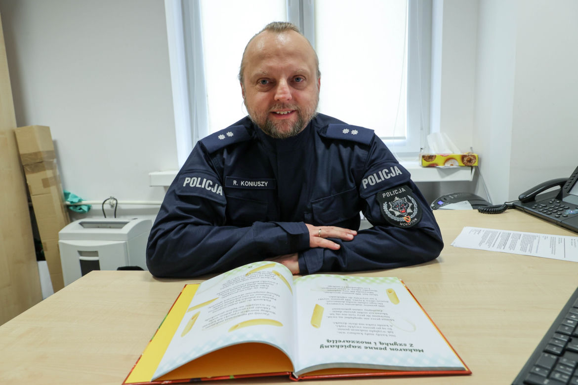 Robert Koniuszy, rzecznik prasowy Komendy Rejonowej Warszawa Mokotów